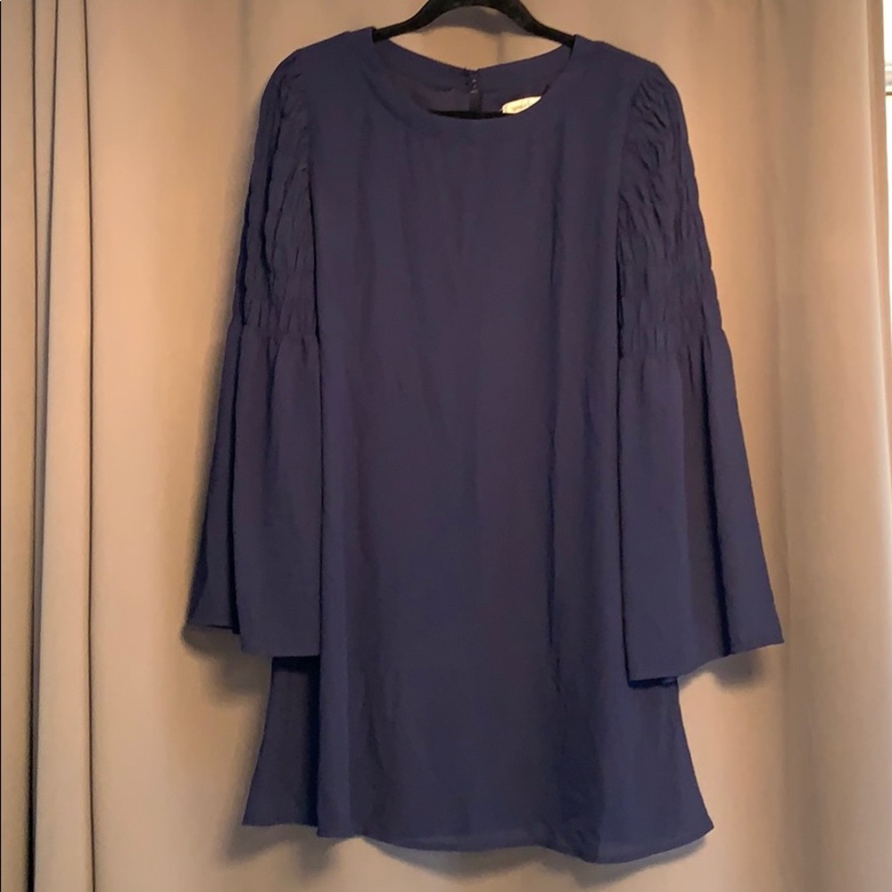 Navy flowy dress